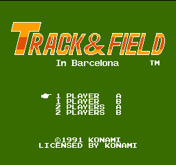 Track & Field in Barcelona Title Screen